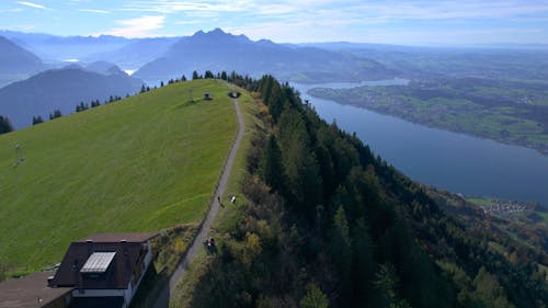 Drone Footage of Mountains and Lakes in Switzerland 