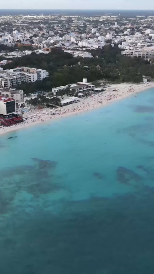 Aerial View of Playa del Carmen, Mexico 