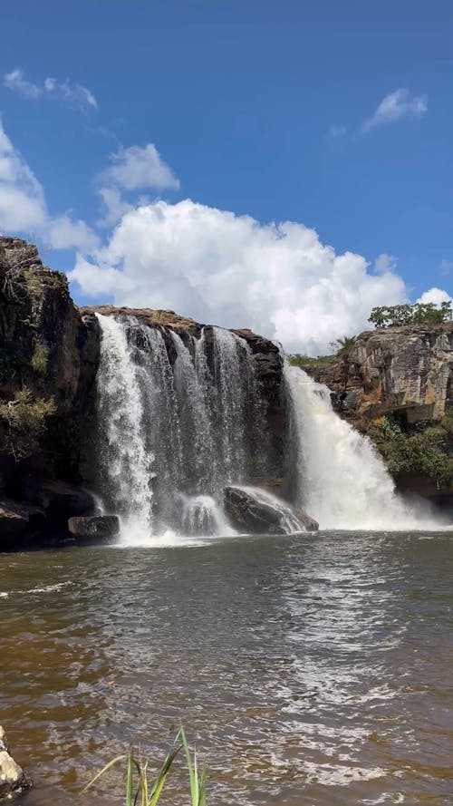 Waterfall Three Bars in Minas Gerais, Brazil 