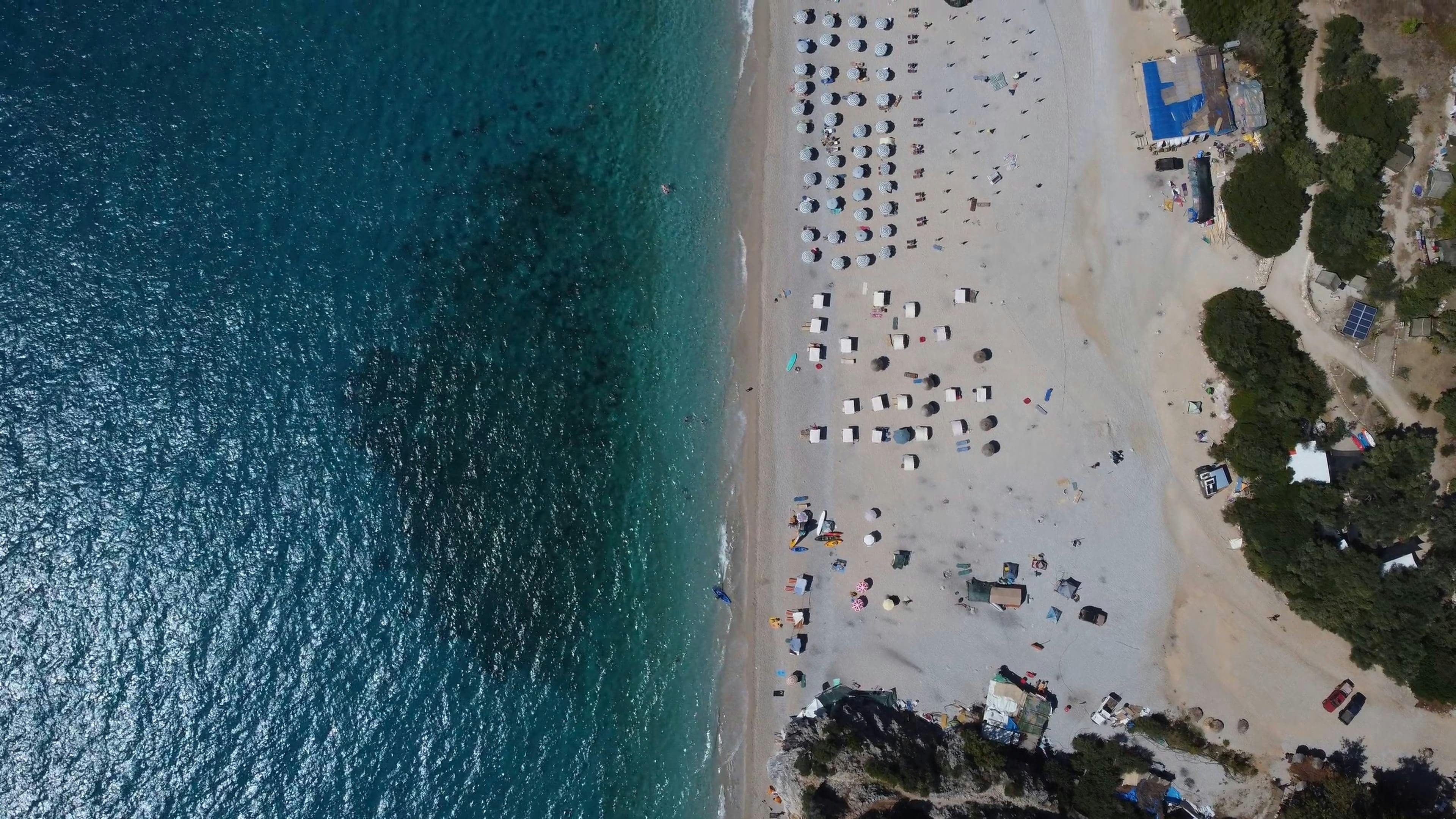 Lalez beach Durres Albania Free Stock Video Footage, Royalty-Free 4K