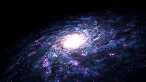 Digital Animation of a Spinning Galaxy 