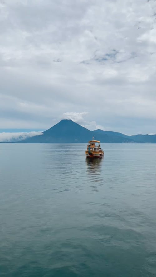 Time Lapse of a Boat Sailing on Calm Waters 