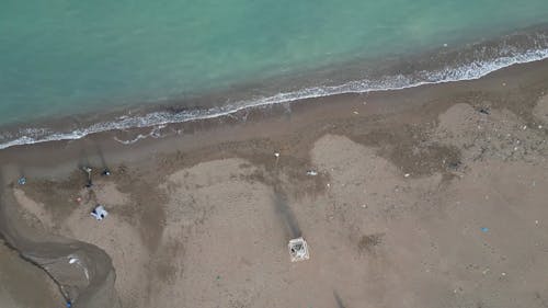 Top View of a Beach at Low Tide 