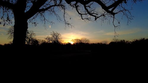 Time Lapse of a Sunset Sky in the Countryside 