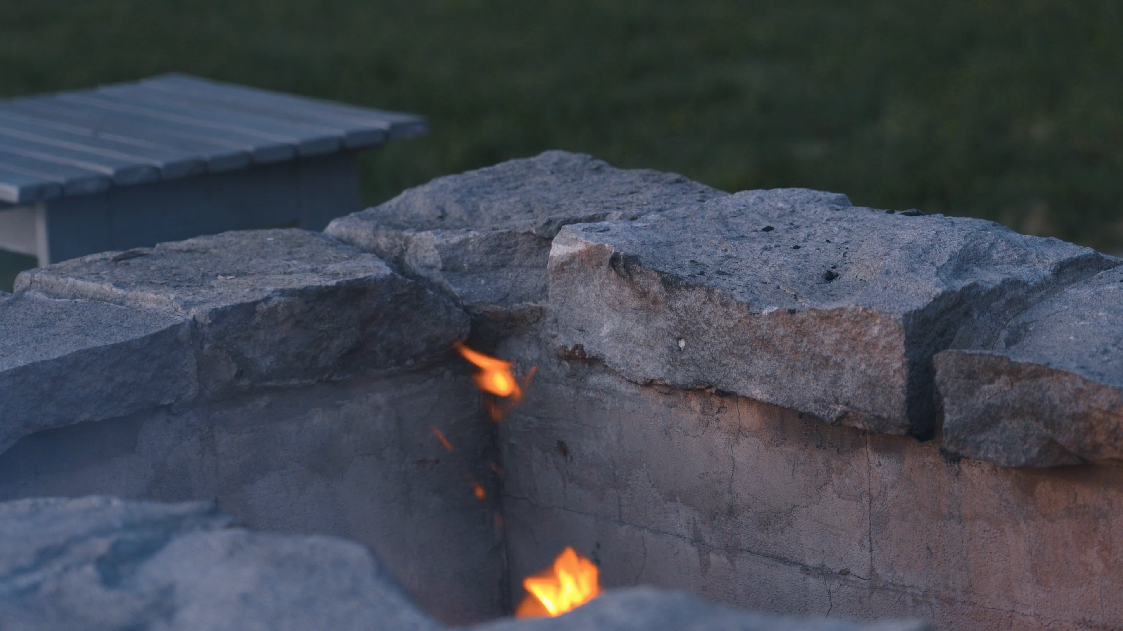 Close up of Burning Flames in a Fire Pit Free Stock Video Footage ...
