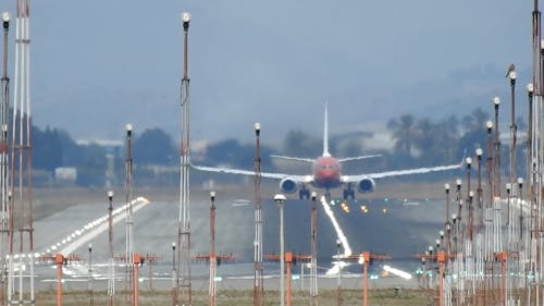 A Plane Taking off from Alicante Airport