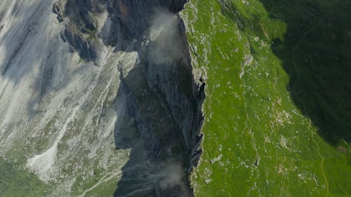 Aerial Footage of the Dolomite Mountains in Italy 