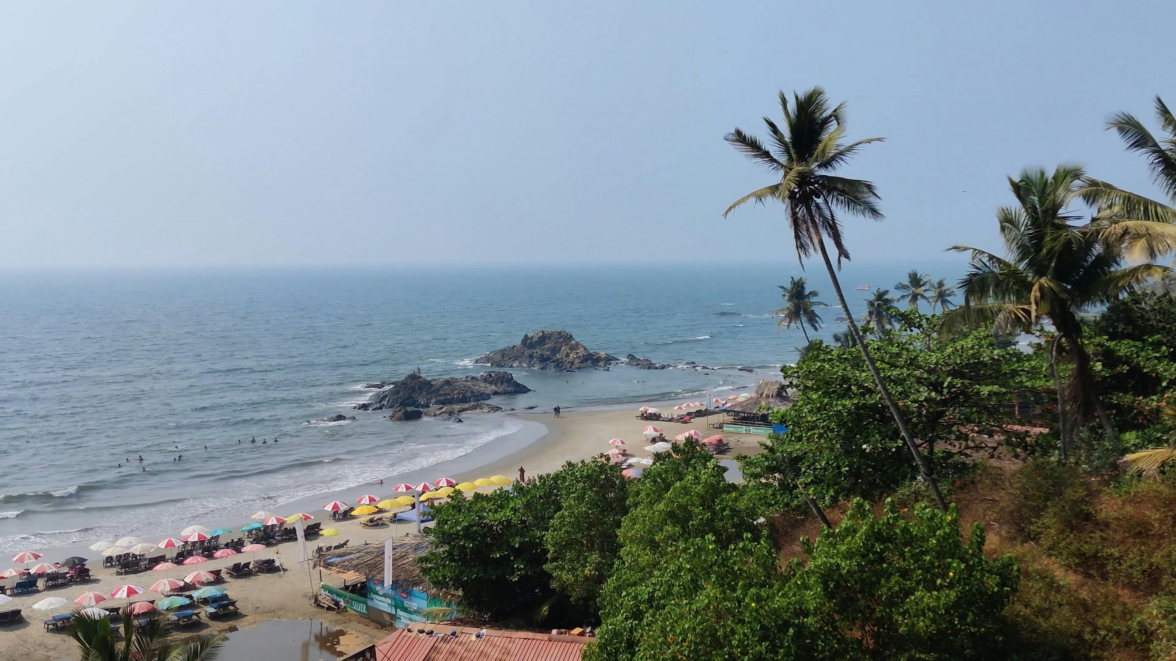 A Beach Resort on the Coast of Goa, India Free Stock Video Footage,  Royalty-Free 4K & HD Video Clip