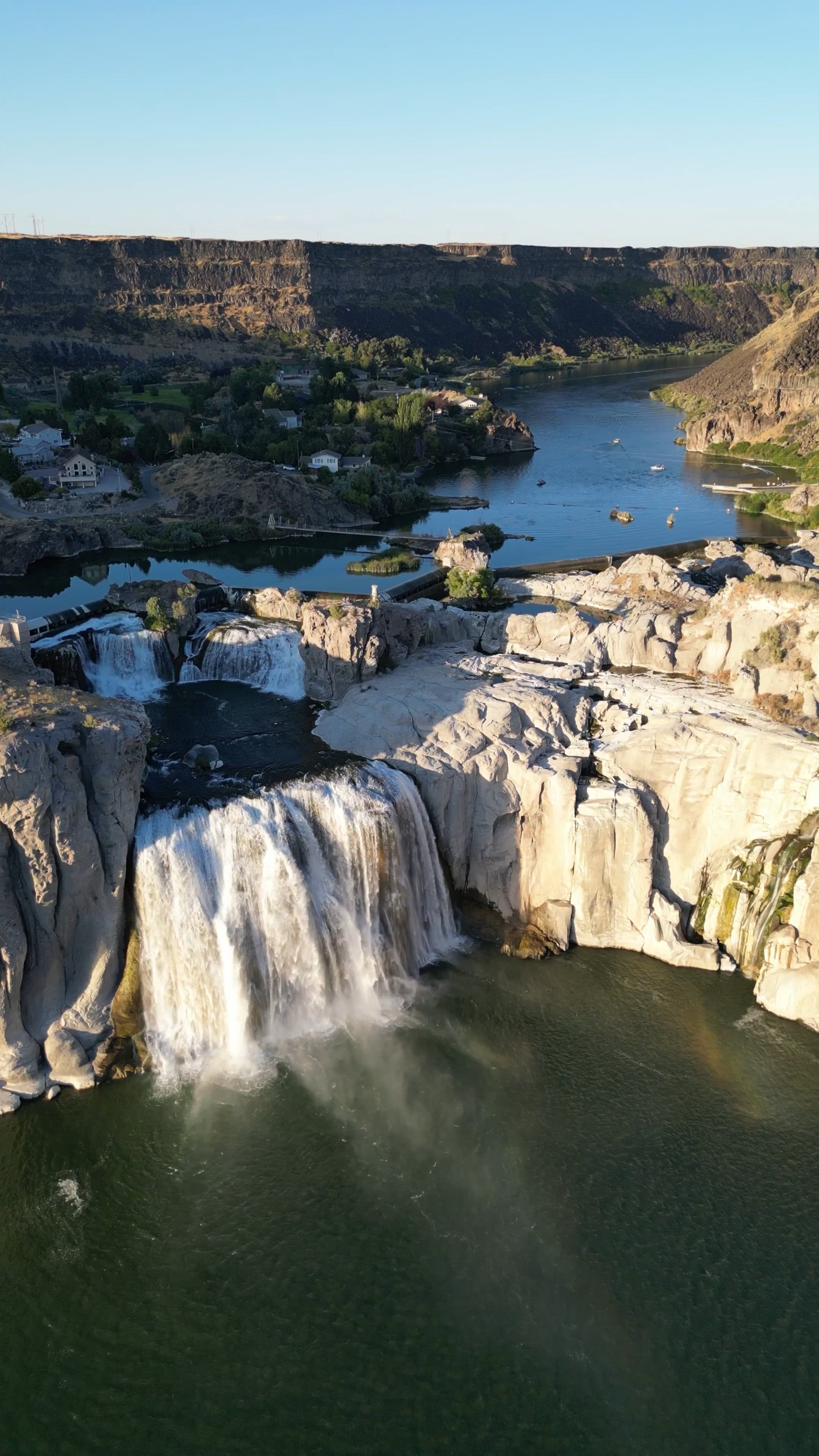 The water falls are located in the middle of a river Free Stock Video ...