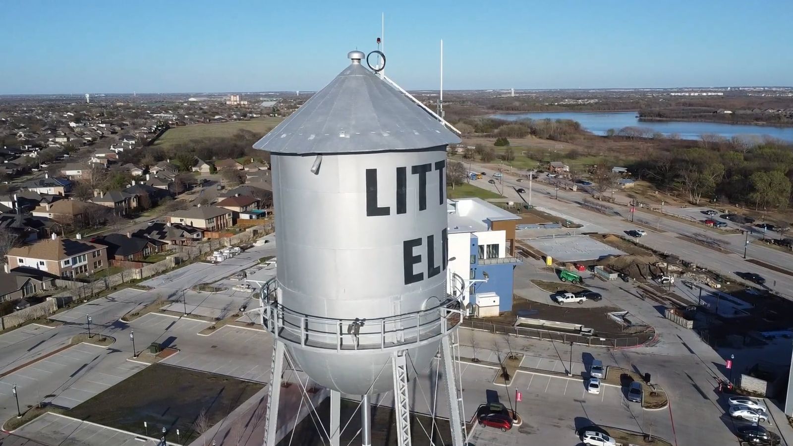 Aerial View of LSU Campus Water Tower Free Stock Video Footage, Royalty ...
