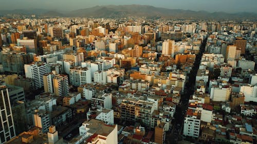 Aerial View of the City of Lima, Peru