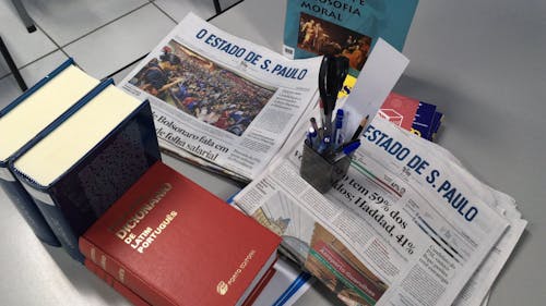 Educational Materials On A Table