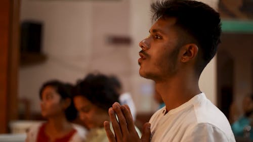 Praying in Temple