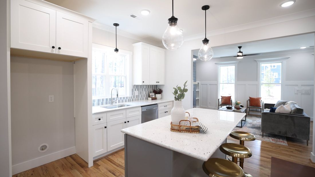 Bright, spotless modern kitchen