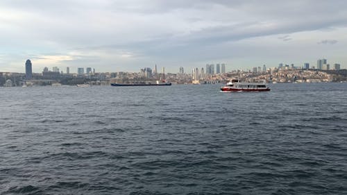 Ferry Boats near the Coast of İstanbul City, Türkiye