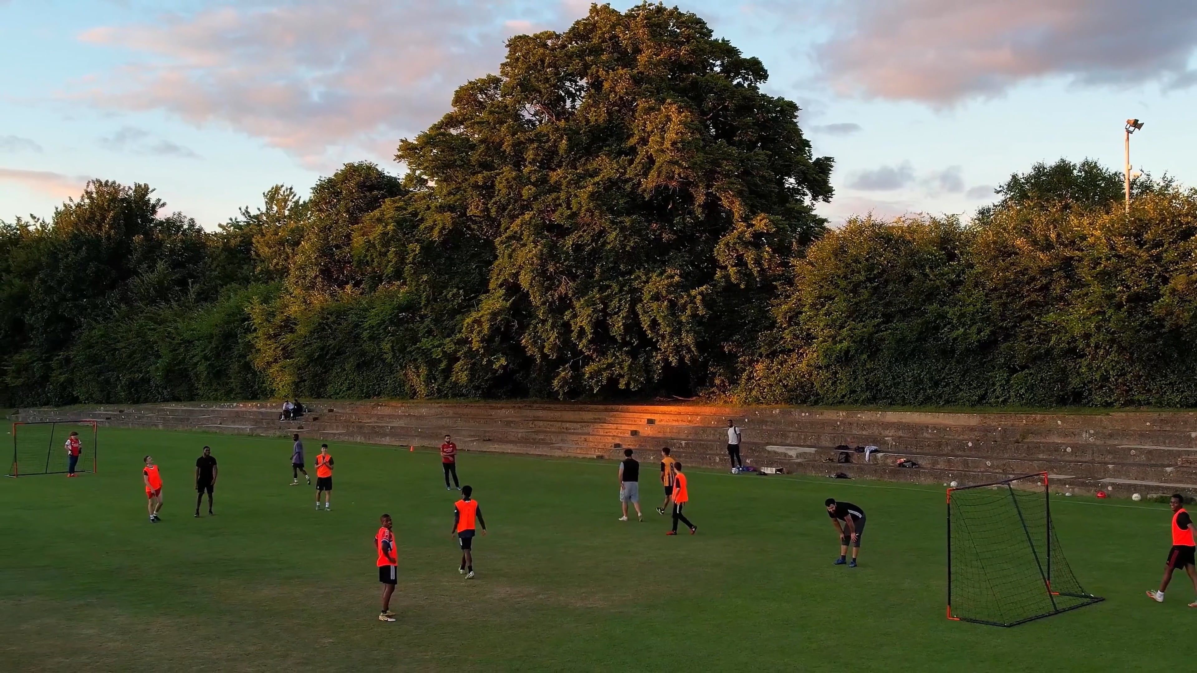 A group of people playing soccer on a field Free Stock Video Footage ...