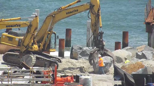 Schweres Gerät Auf Einer Baustelle