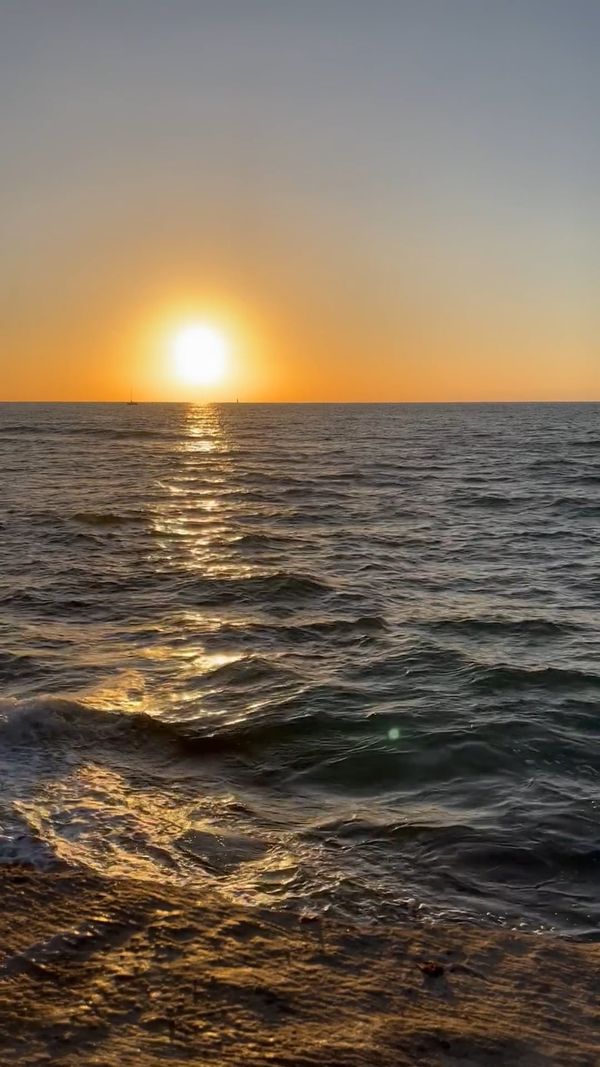 Stunning Sunset Over Ocean Waves Free Stock Video Footage, Royalty-Free ...