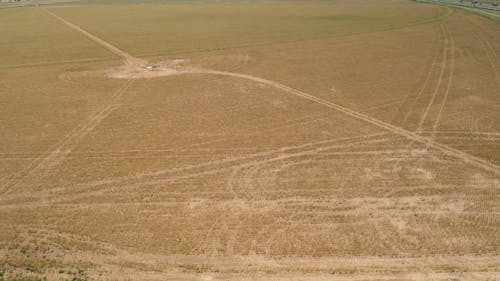 Aerial Footage of the Leaning Tower of Britten in Groom, Texas