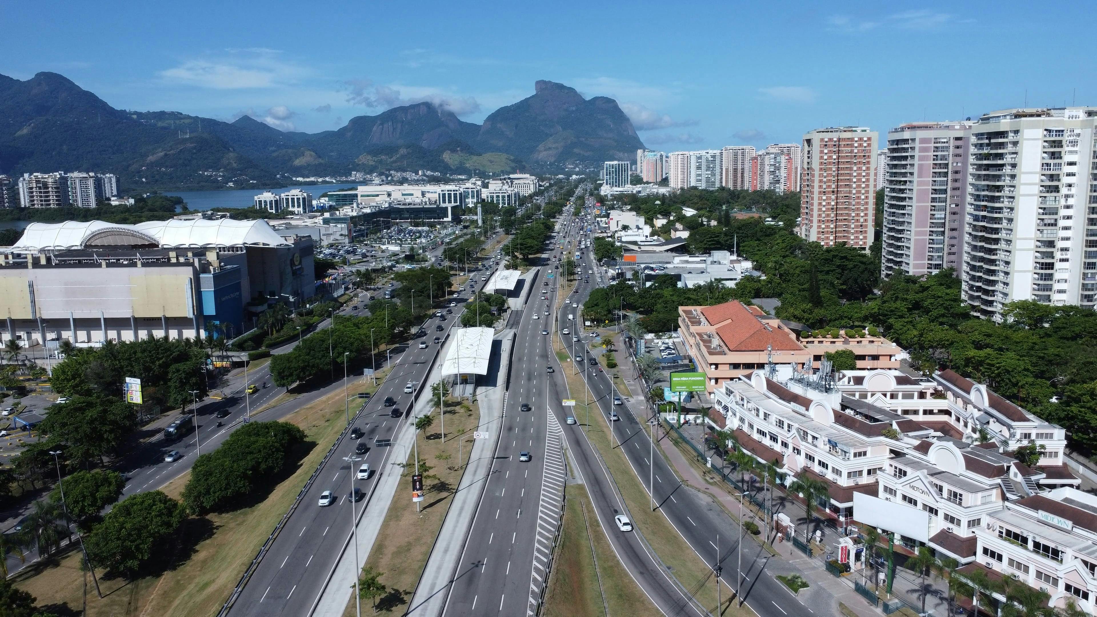 Drone Footage of Barra da Tijuca Neighborhood in Rio de Janeiro, Brazil  Free Stock Video Footage, Royalty-Free 4K & HD Video Clip