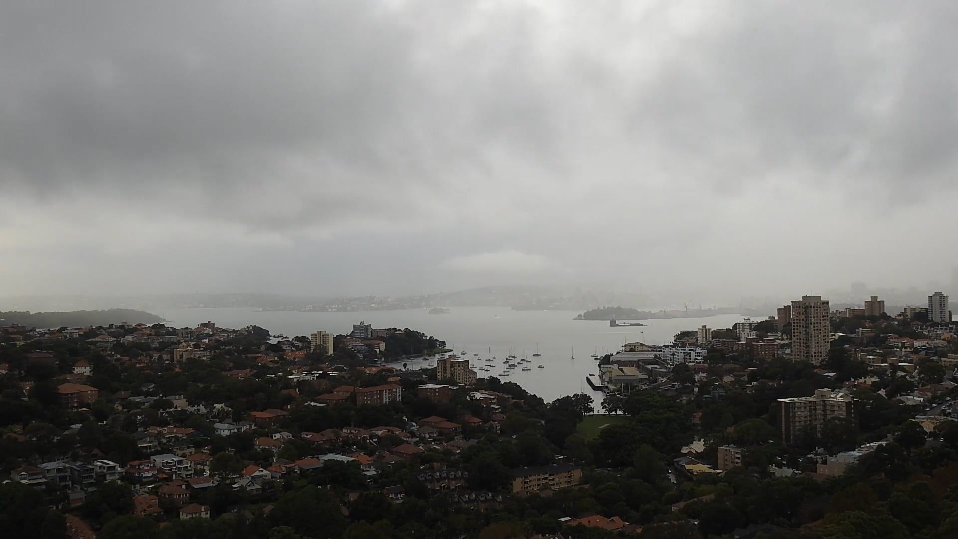 Time Lapse of Moving Clouds over a Coastal City Free Stock Video ...