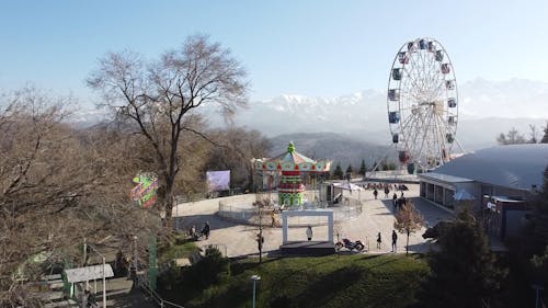 Drone Video of Kók Tóbe Park in Almaty, Kazakhstan