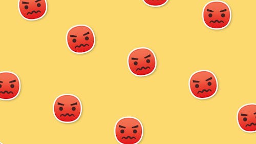 Digital Animation of Angry Emojis 