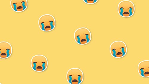 Digital Animation of Crying Face Emojis