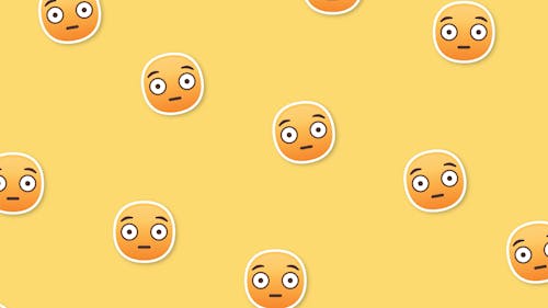 Digital Animation of Flushed Face Emojis
