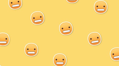 Digital Animation of Grimacing Face Emojis