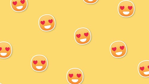 Digital Animation of Heart Eyes Emojis