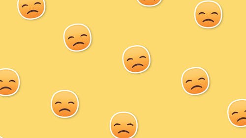 Digital Animation of Sad Face Emojis