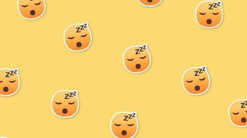 Digital Animation of Sleeping Face Emojis