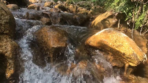 River Down Flow in the Mountain 