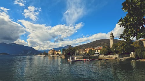 Scenic View of Lake Maggiore in Verbania, Italy 