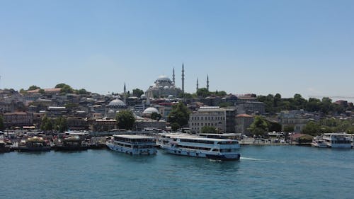 Ferry Boats on the Coast of İstanbul, Türkiye 