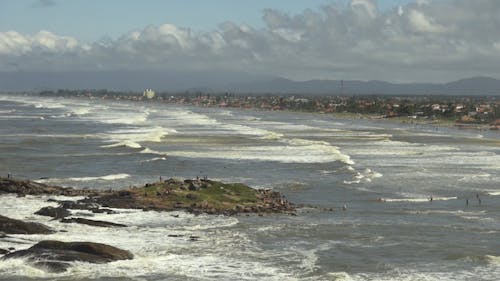 Breaking Waves on the Coast of Itanhaém, Brazil