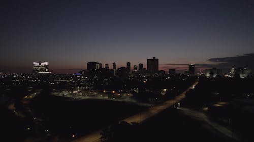 Drone Video of Fort Worth City at Dawn