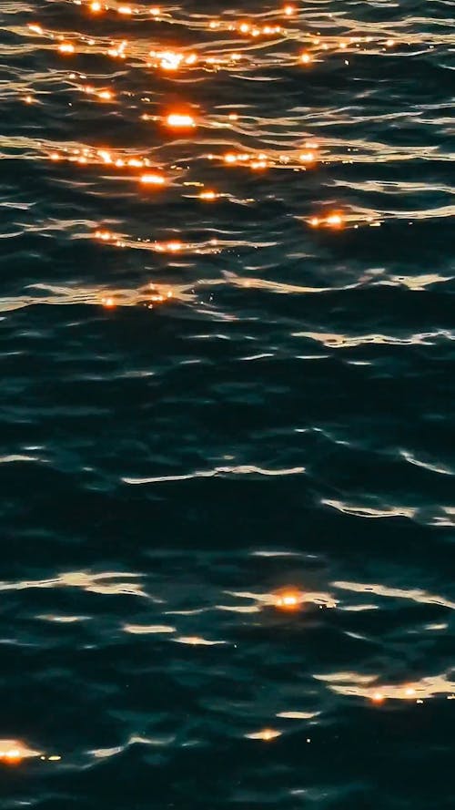 Sun Glitter on the Sea Surface 