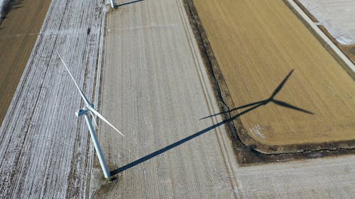 Wind Turbine On A Farmland