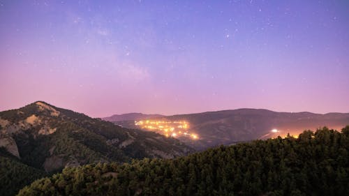 Milkyway Galaxy Over the Mountains 4K