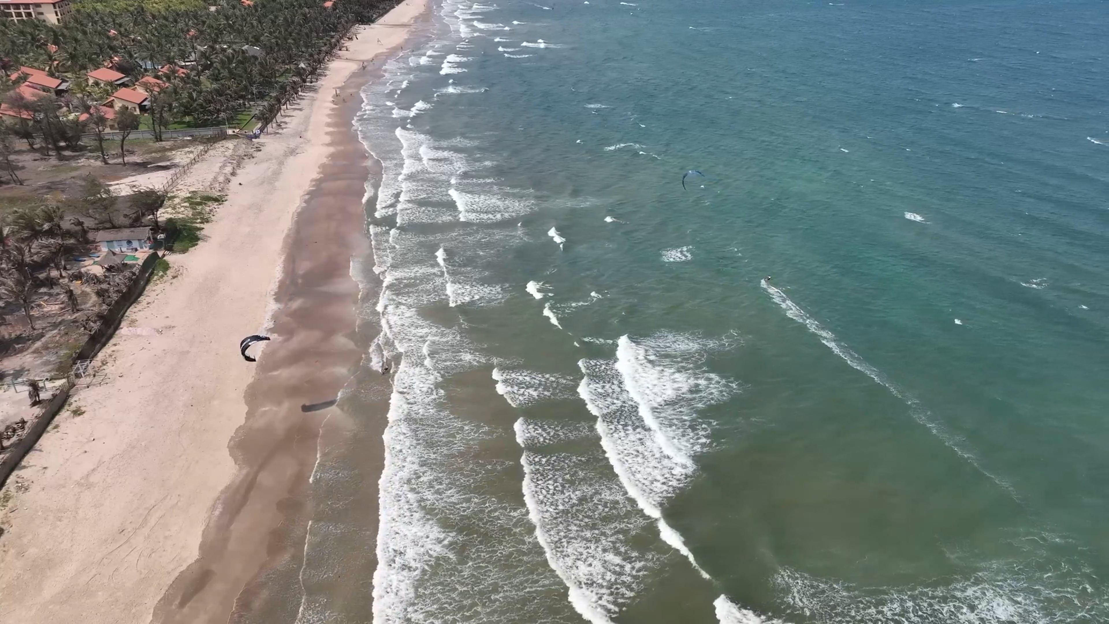 A bird's eye view of the beach and ocean Free Stock Video Footage ...
