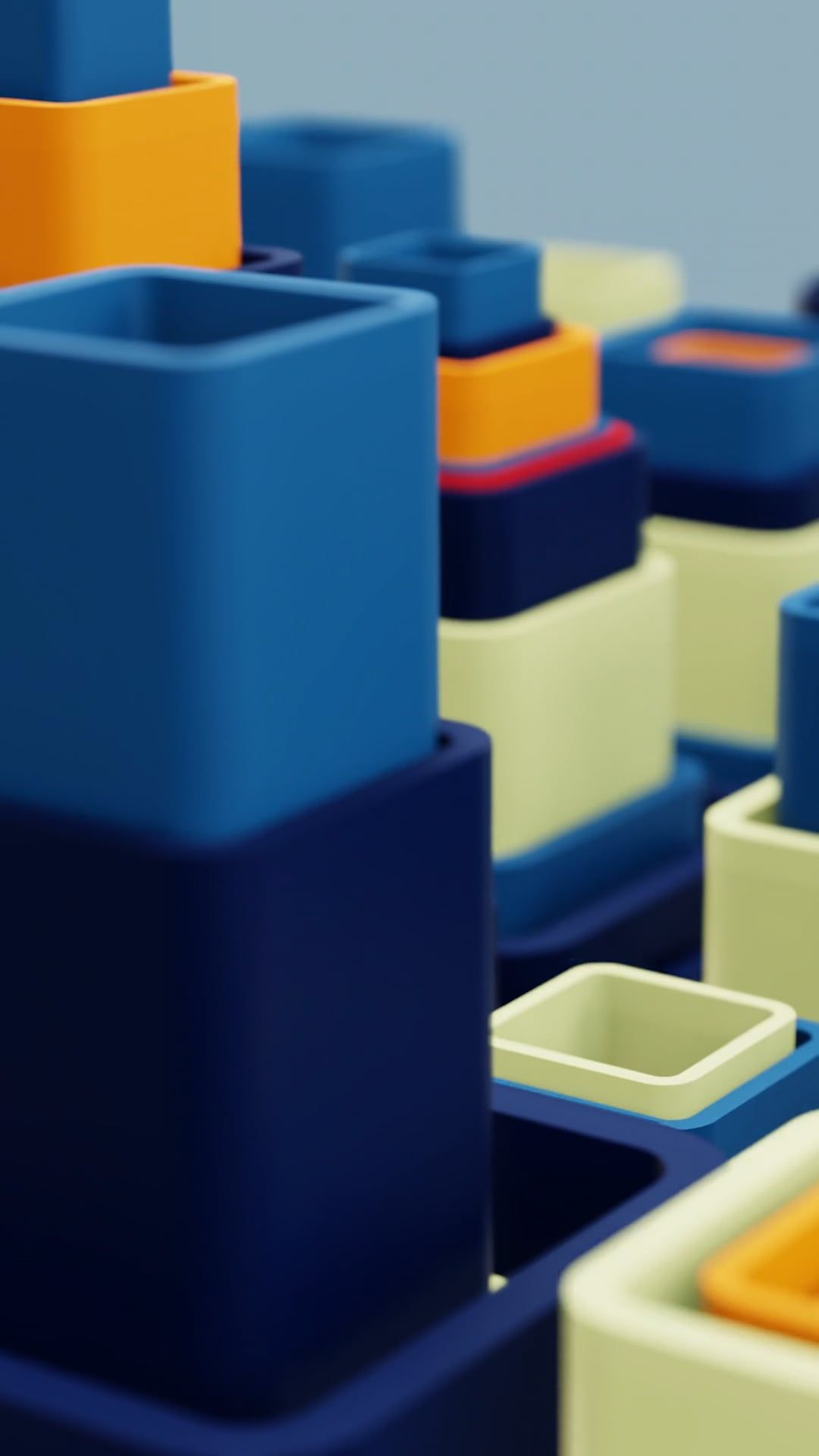 Digital Animation of Colorful Square Tubes in Motion Free Stock Video ...