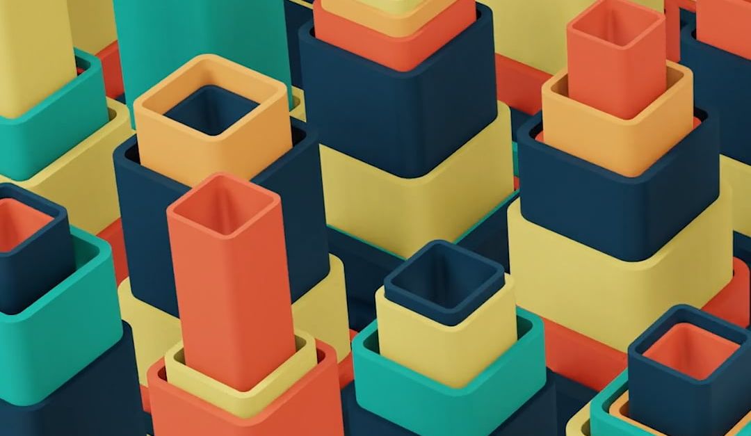 Stackable Blocks 3d A 3d model of a stack of colorful blocks Free Stock Video Footage ...