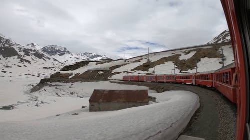 Viajando de trem para Saint-Moritz