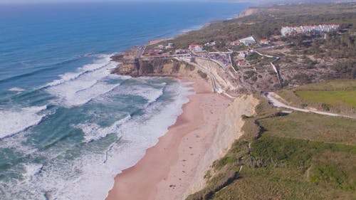 Drone Footage of Magoito Beach in Sintra, Portugal
