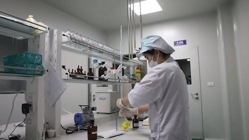 A Person Working in Laboratory 