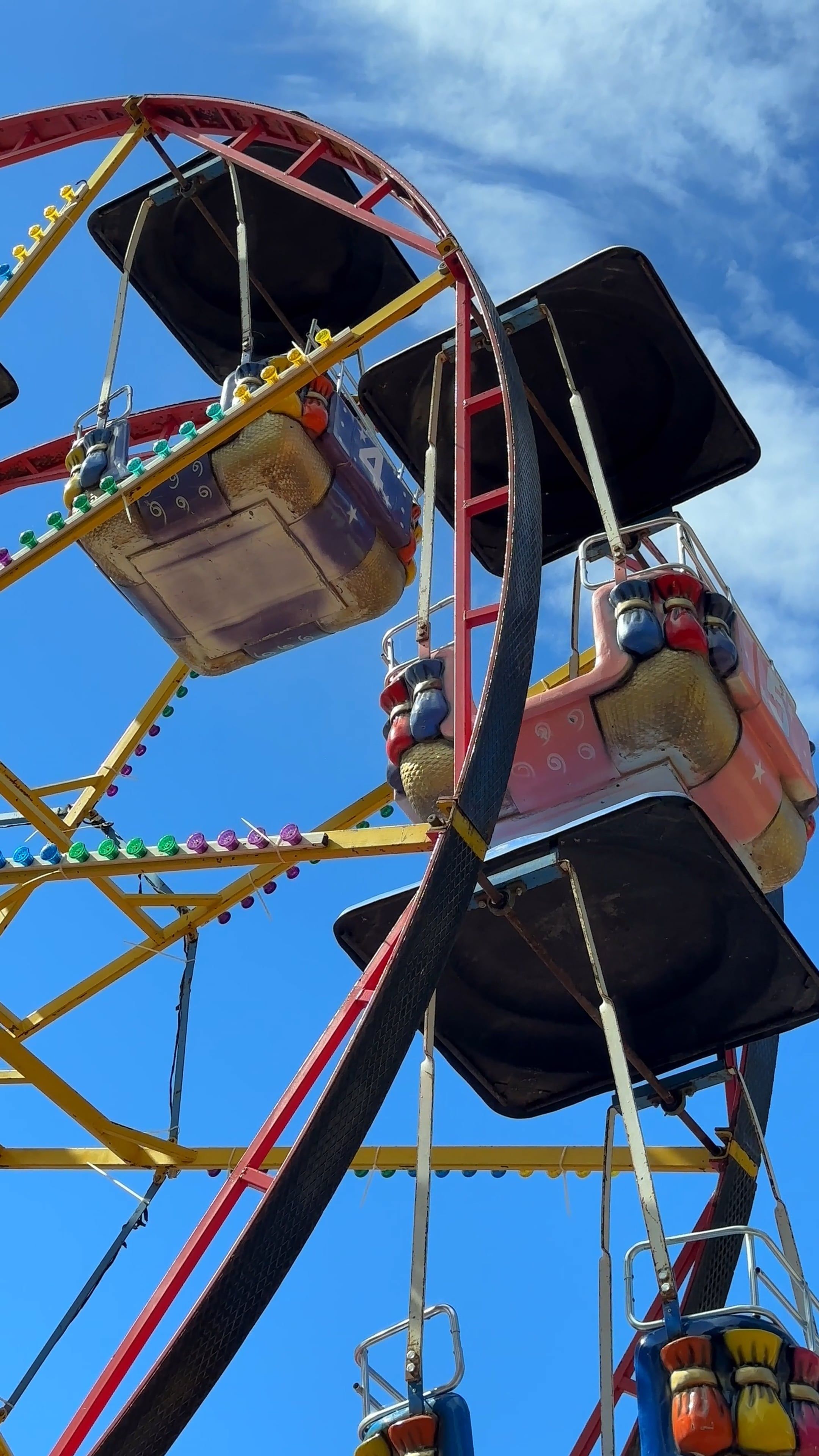 A Free Fall Amusement Ride In An Amusement Park Free Stock Video ...