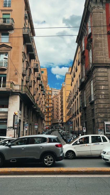 A city street with cars parked on it Free Stock Video Footage, Royalty ...