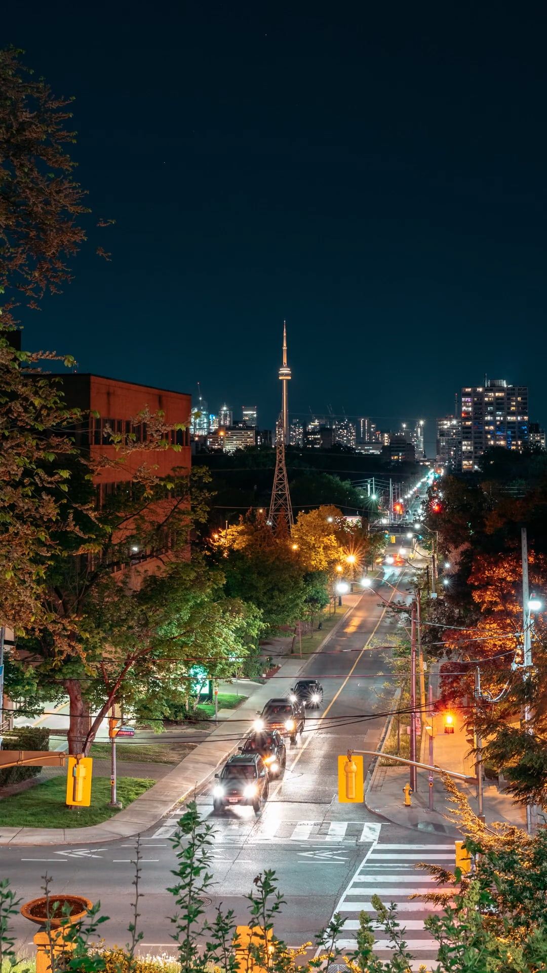 a city street at night with a street light 16934540 — free pexels stock footage